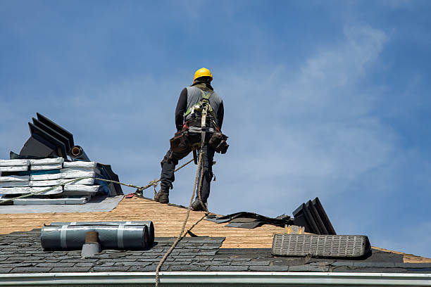 Professional Gutter Installation technician working in Wye Mills, MD